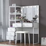 Hanah Home Mesa de Maquillaje BJ155 - 3852 con Iluminación y Puff